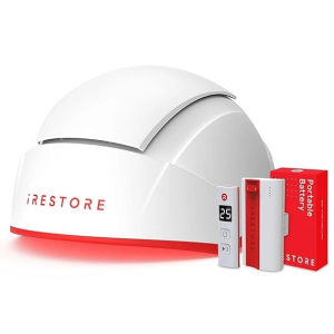 iRestore Professional Laser Hair Growth System + Rechargeable Battery Pack 雷射生髮帽