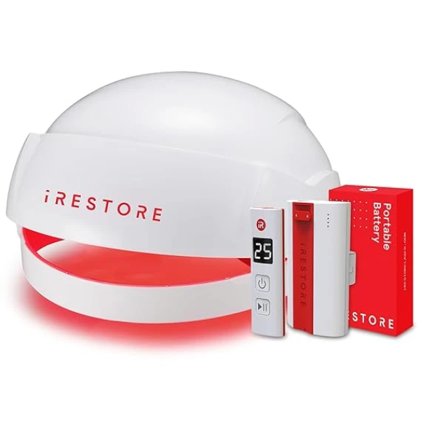 iRestore Essential Laser Hair Growth System + Rechargeable Battery Pack 雷射生髮帽 1