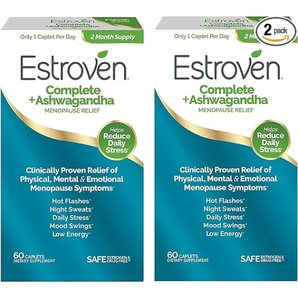 Estroven Complete + Ashwagandha Multi-Symptom Menopause Supplement for Women 更年期保健食品 1