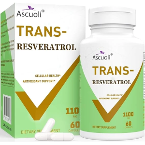 Ascuoli 99% Ultra Purity Trans-Resveratrol 1100mg 保健食品