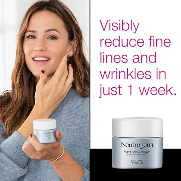 Neutrogena Rapid Wrinkle Repair Under Eye Cream with Retinol & Hyaluronic Acid 露得清 眼霜與保濕面霜組 2