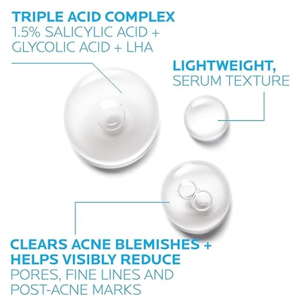 La Roche-Posay Effaclar Salicylic Acid Acne Treatment to Minimize Pores 理膚寶水 精華液 3