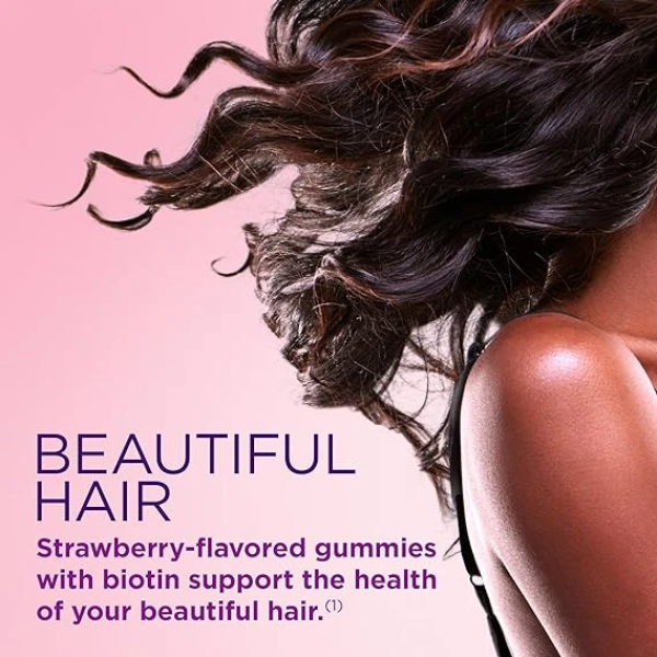 Nature's Bounty Hair Skin & Nails with Biotin Strawberry Gummies Vitamin Supplement 自然之寶 維他命軟糖 2