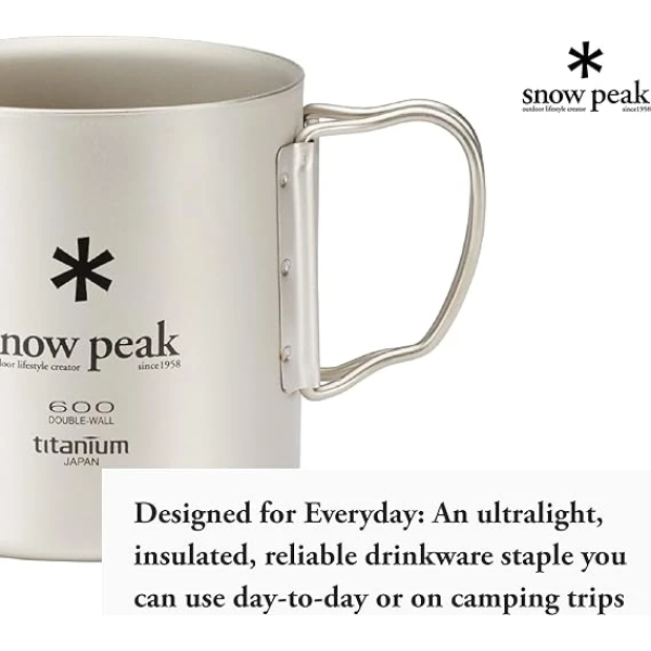 Snow Peak Titanium Double 600 Wall Cup 鈦杯 2