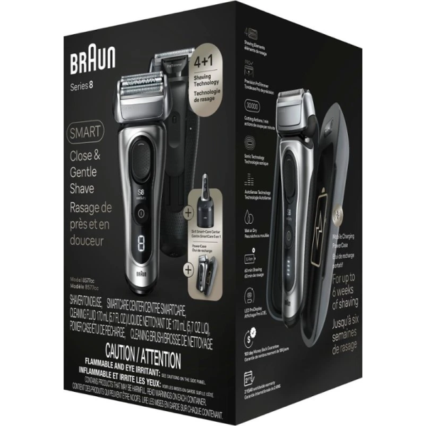 Braun Series 8 Electric Shaver with 5 in 1 SmartCare Center Galvano Silver 電動刮鬍刀 3