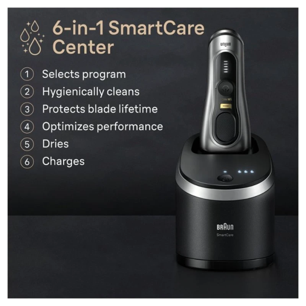 Braun Series 9 PRO+ Electric Shaver with 6 in 1 SmartCare Center Silver 電動刮鬍刀 3