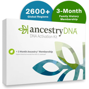AncestryDNA Genetic Test Kit + 3-Month Ancestry World Explorer Membership: DNA Ethnicity Test, Find Relatives, Family History, Complete DNA Test, Ancestry Reports, Origins & Ethnicities, 1 Kit