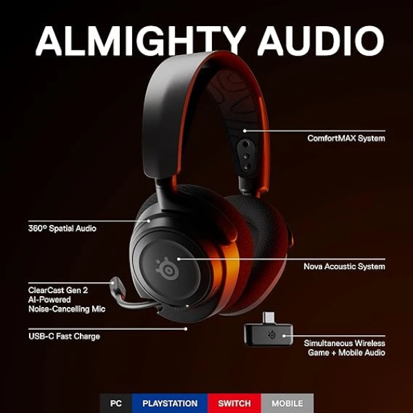 SteelSeries Arctis Nova 7 Wireless Multi-Platform Gaming Headset 無線電競耳機麥克風 2