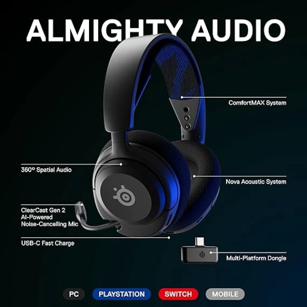 SteelSeries Arctis Nova 4P Wireless Multi-Platform Gaming Headset 無線電競耳機麥克風 2