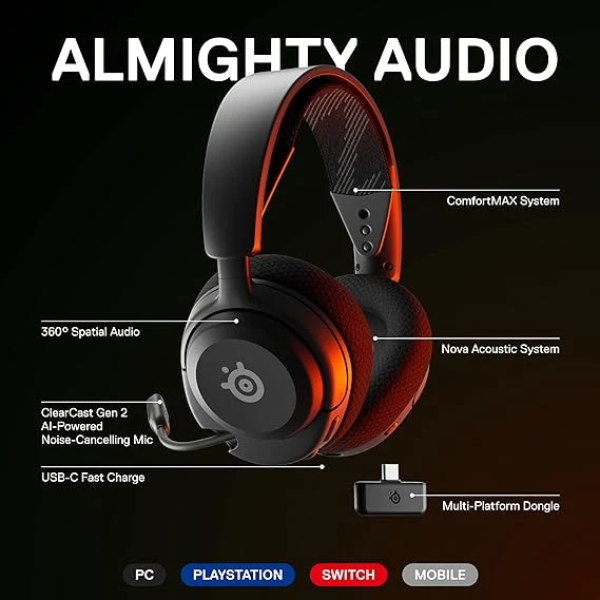 SteelSeries New Arctis Nova 4 Wireless Multi-Platform Gaming Headset 輕量型電競耳機麥克風 2
