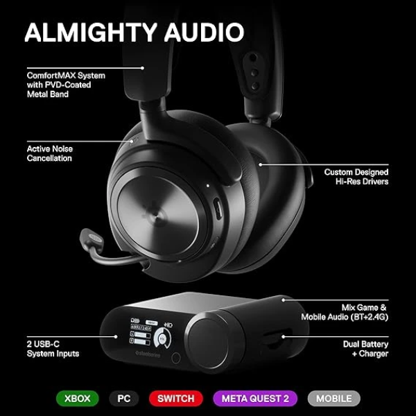 SteelSeries Arctis Nova Pro Wireless Xbox Multi-System Gaming Headset 賽睿 無線電競耳機麥克風 2