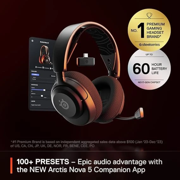 SteelSeries Arctis Nova 5 Wireless Multi-System Gaming Headset 無線電競耳機麥克風 2