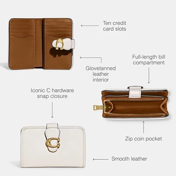 Coach Smooth Leather Tabby Medium Wallet 3