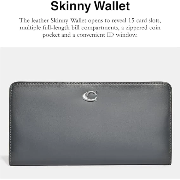 Coach Smooth Leather Skinny Wallet 3