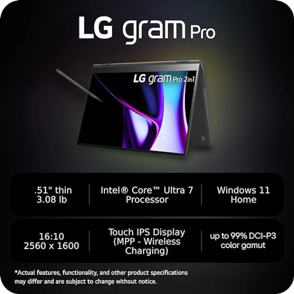 LG gram Pro 2 in1 16-inch Lightweight and Versatile Laptop 3