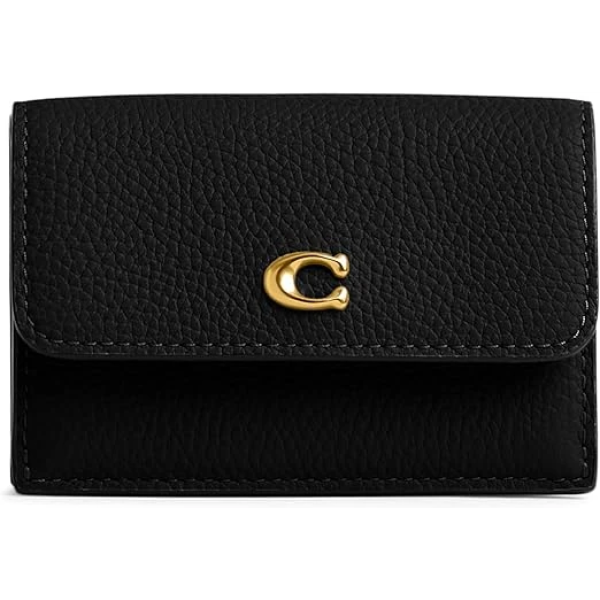 Coach Women's Essential Polished Pebble Mini Trifold Wallet 1
