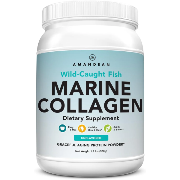 AMANDEAN Premium Anti-Aging Marine Collagen Peptides Powder 1