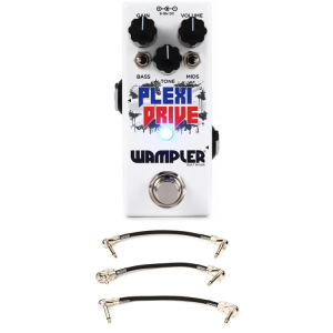 Wampler Plexi-Drive Mini Overdrive Pedal with 3 Patch Cables Bundle 效果器