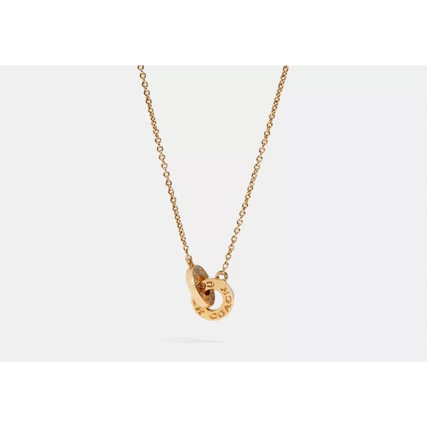 Coach outlet Interlocking Open Circle Pendant Necklace 項鍊 1