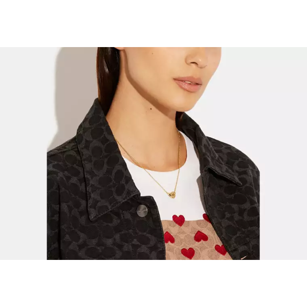 Coach outlet Interlocking Open Circle Pendant Necklace 項鍊 2
