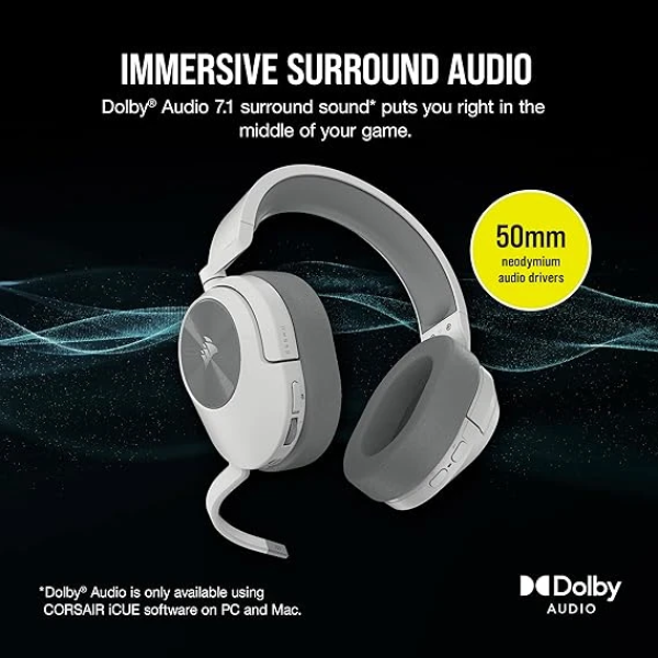 Corsair HS55 WIRELESS Multiplatform Lightweight Gaming Headset with Bluetooth 海盜船 輕量電競耳機麥克風 3