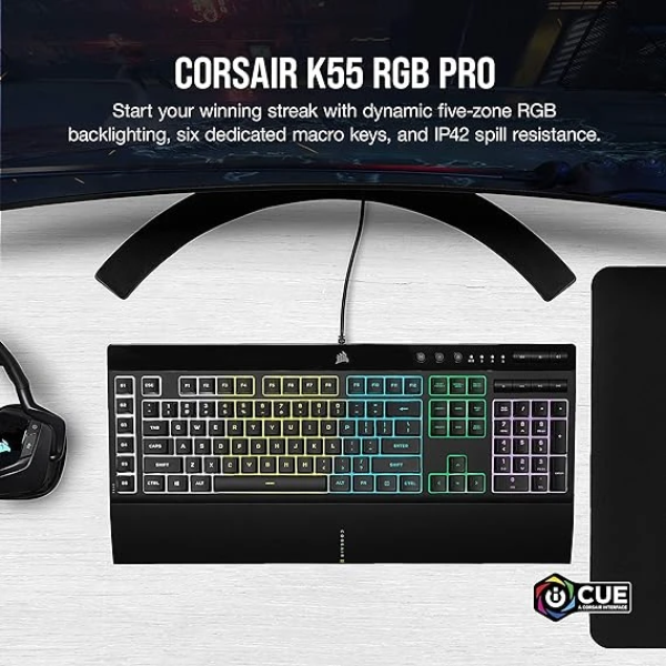 CORSAIR K55 RGB PRO-Dynamic RGB Backlighting 2
