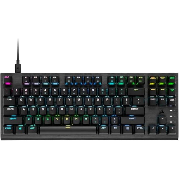 CORSAIR K60 RGB TKL RGB Tenkeyless Optical-Mechanical Wired Gaming Keyboard 1