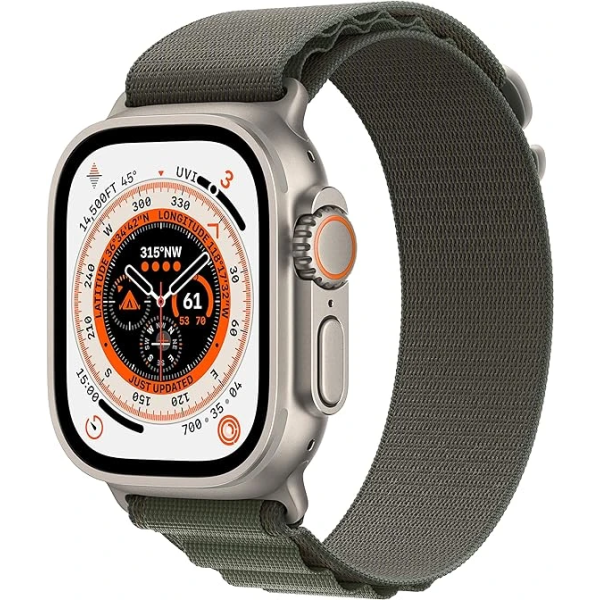 Apple Watch Ultra [GPS + Cellular 49mm] Smart Watch w/Rugged Titanium Case & Green Alpine Loop Large 智慧型手錶 智慧手錶 1
