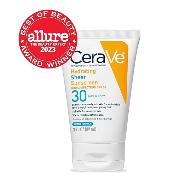 CeraVe Hydrating Sheer Sunscreen SPF 30 for Face and Body 適樂膚 防曬乳 3