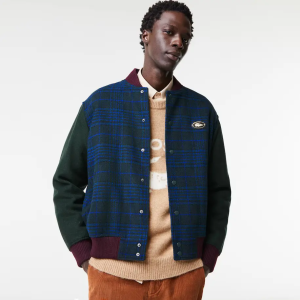 LACOSTE Men's Branded Back Varsity Jacket 外套