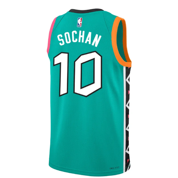 San Antonio Spurs Men's Nike 2022 City Edition Jeremy Sochan Swingman Jersey 球衣 3