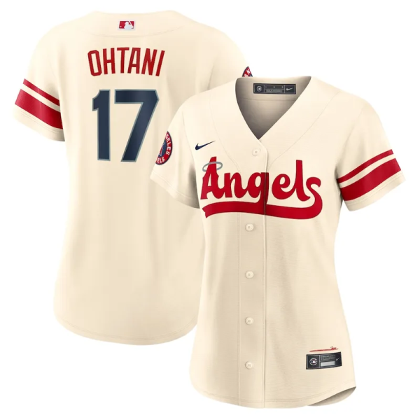 Women's Los Angeles Angels Shohei Ohtani Nike Cream 2022 City Connect Replica Player Jersey 大谷翔平球衣 1