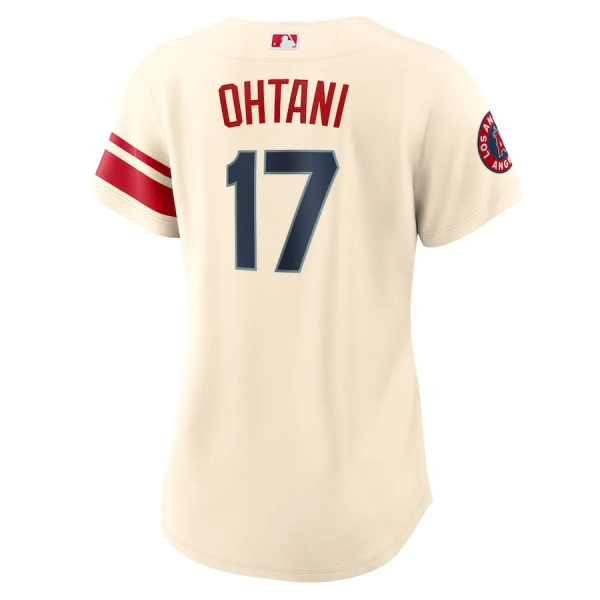 Women's Los Angeles Angels Shohei Ohtani Nike Cream 2022 City Connect Replica Player Jersey 大谷翔平球衣 3