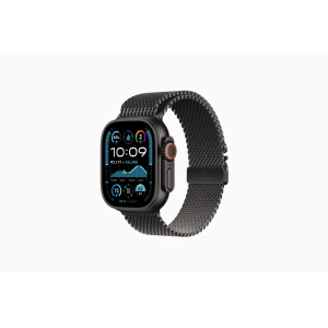 Apple Watch Ultra 2 GPS + Cellular 49mm Black Titanium Case with Black Titanium Milanese Loop - Medium