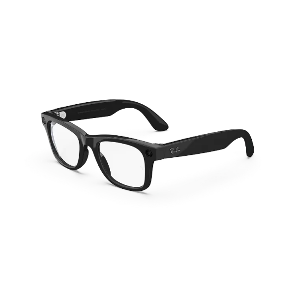 Ray-Ban Meta Wayfarer, Shiny Black / Clear, Standard 1