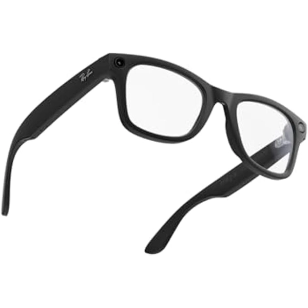 Ray-Ban Meta Wayfarer, Matte Black / Clear to Graphite Green Transitions, Large 2