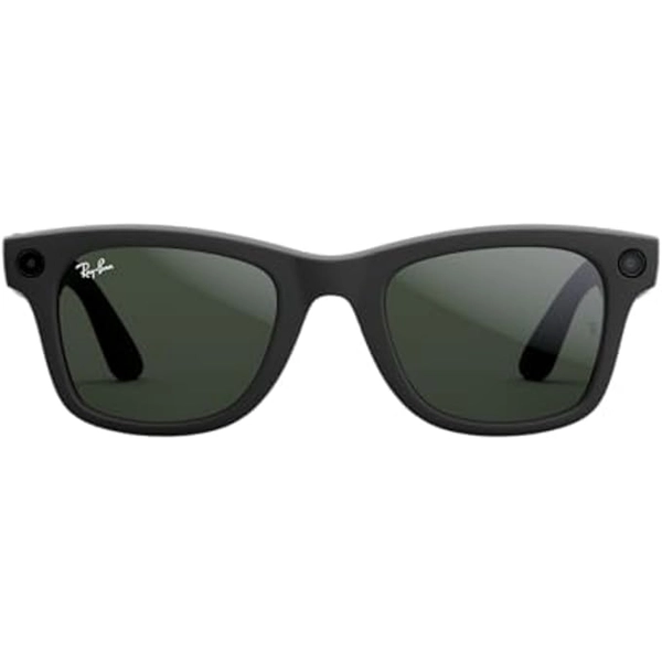 Ray-Ban Meta Wayfarer, Matte Black / Clear to Graphite Green Transitions, Large 3