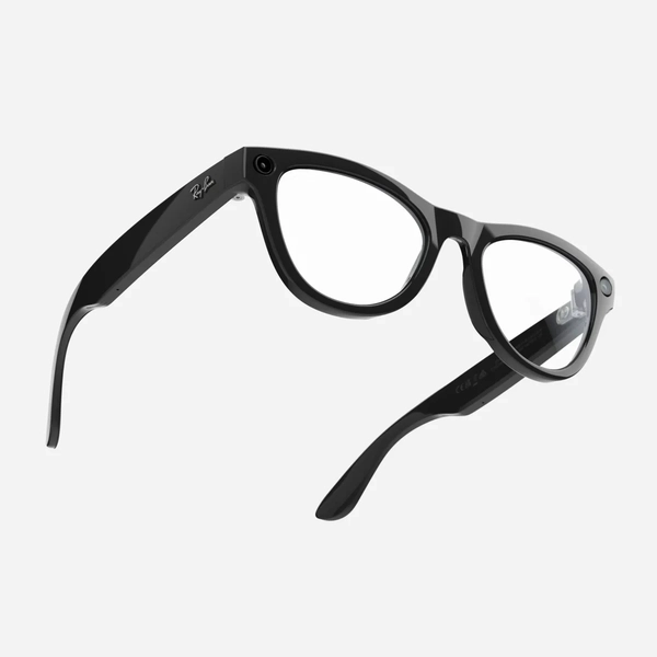 Ray-Ban Meta Headliner, Shiny Black / Clear to Sapphire Transitions, Standard, Low bridge fit 2