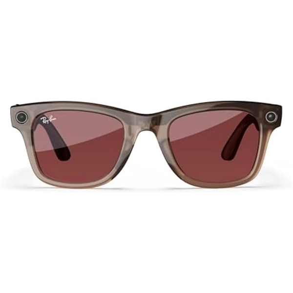 Ray-Ban Meta Wayfarer, Warm Stone / Transitions Watermelon Red, Regular 3
