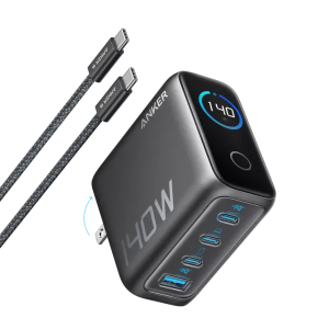 Anker Charger (140W, 4-Port, PD 3.1) with USB-C Cable