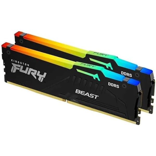 Kingston FURY Beast 16GB (2x8GB) 5600MT/s DDR5 CL36 RGB Desktop Memory Kit of 2 1