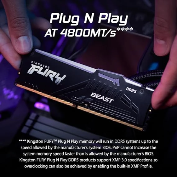 Kingston Fury Beast RGB 32GB 6000MT/s DDR5 CL30 Desktop Memory 3