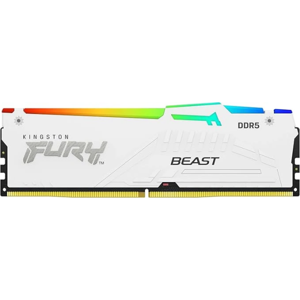 Kingston FURY Beast White RGB 16GB 6000MT/s CL40 DDR5 XMP DIMM 2