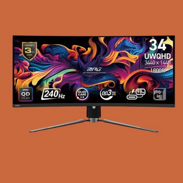 MSI MPG 341CQPX 34 吋 OLED 電競螢幕 83 折，價差 NT$4800 6
