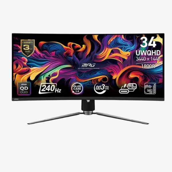 MSI MPG 341CQPX 34 吋 OLED 電競螢幕 83 折，價差 NT$4800 1