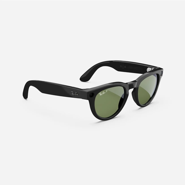 Ray-Ban Meta Headliner, Shiny Black / G15 Green Polarized, Standard, High bridge fit 3