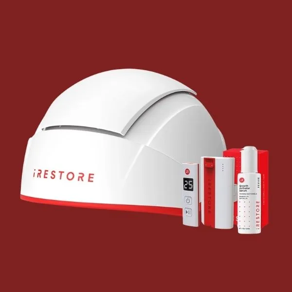 iRESTORE 雷射生髮帽+防脫髮護髮素 7 折優惠中，可省 NT$9600 7