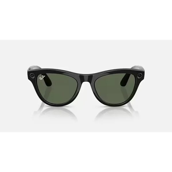 RAY-BAN META SKYLER, Shiny Black, G-15 Green, 52-20, High Bridge Fit 2