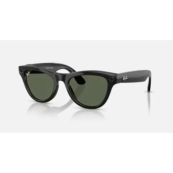RAY-BAN META SKYLER, Shiny Black, G-15 Green, 52-20, High Bridge Fit 1