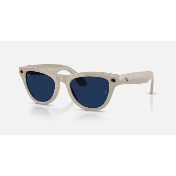 RAY-BAN META SKYLER, Shiny Chalky Gray, Clear/Sapphire Transitions, 52-20, High Bridge Fit 2